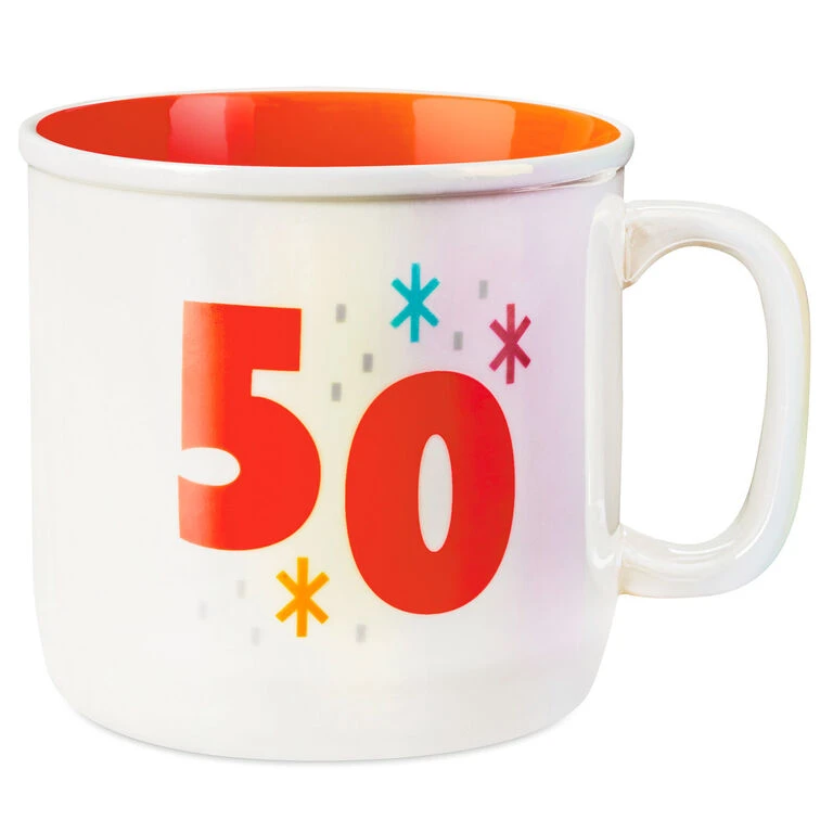 Hallmark 50 Mug, 16 Oz. 1 Hallmark 50 Mug, 16 Oz.