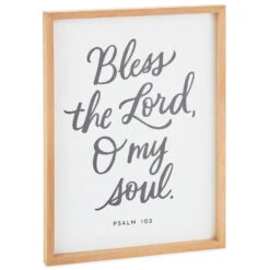 Hallmark 24 Hallmark Bless The Lord, O My Soul Wooden Quote Sign, 12x16