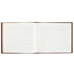 Hallmark Brown Hexagonal Pattern Guest Book -Hallmark Brown Faux Leather Geometric Pattern Guest Book 1EDY3152 03