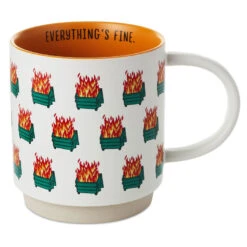 Hallmark 37 Hallmark Dumpster Fires Funny Mug, 16 Oz.