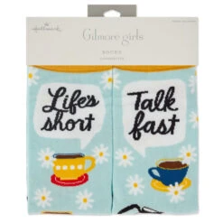 Hallmark Gilmore Girls Life's Short, Talk Fast Crew Socks 7 Hallmark Gilmore Girls Life's Short, Talk Fast Crew Socks -Hallmark Gilmore Girls Lifes Short Talk Fast Crew Socks 1PCL1011 04