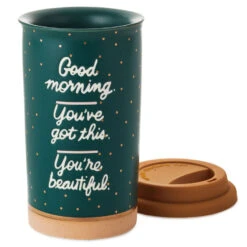 Hallmark Good Morning Ceramic Travel Mug, 12 Oz. 5 Hallmark Good Morning Ceramic Travel Mug, 12 Oz. -Hallmark Good Morning Ceramic Travel Mug 1SNN1079 03