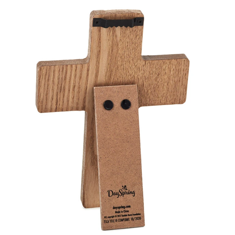 Hallmark Grow With Our Lord Wood And Ceramic Cross, 7" 2 Hallmark Grow With Our Lord Wood And Ceramic Cross, 7" - Image 2