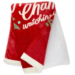 Hallmark Channel Red Oversized Blanket, 60x80 8 Hallmark Channel Red Oversized Blanket, 60x80 -Hallmark Hallmark Channel FamilySized Blanket 1XKT3505 03
