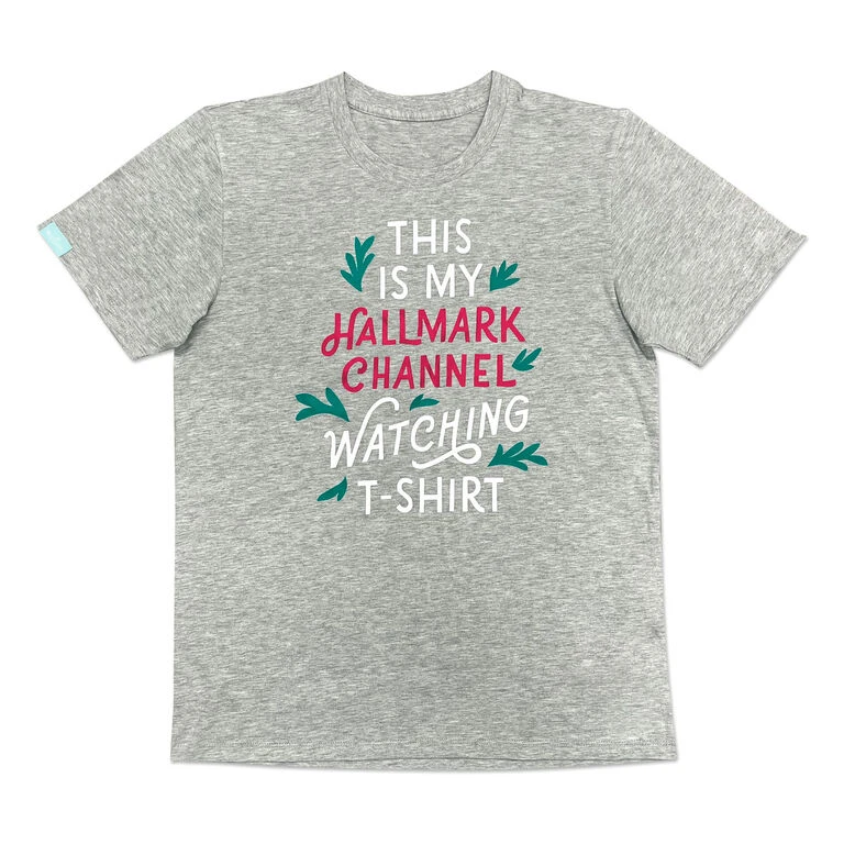 Hallmark Channel Watching Gray Unisex T-Shirt, X-Large 1 Hallmark Channel Watching Gray Unisex T-Shirt, X-Large