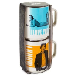 Hallmark Star Wars™ Han Solo™ And Princess Leia™ Bespin™ I Love You I Know Stacking Mugs, Set Of 2 5 Hallmark Star Wars™ Han Solo™ And Princess Leia™ Bespin™ I Love You I Know Stacking Mugs, Set Of 2 -Hallmark Han Solo and Princess Leia Blue and Orange Mugs 1SHP2148 03