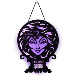 Hallmark Disney The Haunted Mansion Madam Leota Lighted Hanging Sign, 11x16 -Hallmark Haunted Mansion Madame Leota Metal Sign With Light 1HGN1503 04