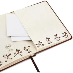 Hallmark Disney Mickey Mouse Brown Faux Leather Journal -Hallmark Mickey Mouse Drawings Brown Faux Leather Notebook 5HWJ6940 04