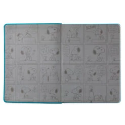 Hallmark Peanuts® Snoopy And Woodstock Faux Leather Notebook -Hallmark Peanuts Snoopy and Woodstock Etched Blue Notebook 1HWJ7053 03
