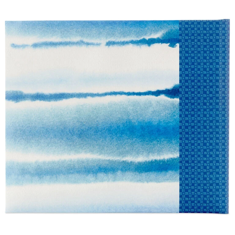 Hallmark Blue Shibori Print Guest Book 4 Hallmark Blue Shibori Print Guest Book - Image 4
