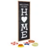 Hallmark Welcome Home Front Porch Sign With Seasonal Decorations, 16.5x47.25